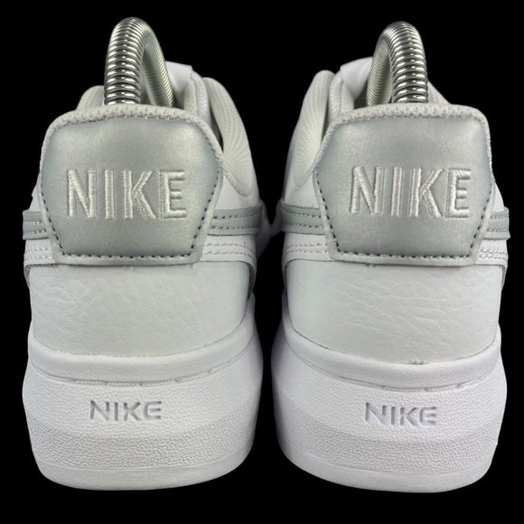 Nike Court Vision Alta Ltr White Silver Shoes DM0113-101 Women's Size 9 - Picture 5 of 9